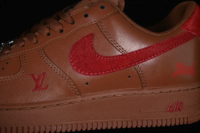 All categories Nk Air Force 1 Air Force series Nk Air Force 1 Low Air Force low-top Nike Air Force 1'07 Low Year of the Horse joint name Chestnut red sandalwood Air Force 1 low-top casual sneakers XY9025-002